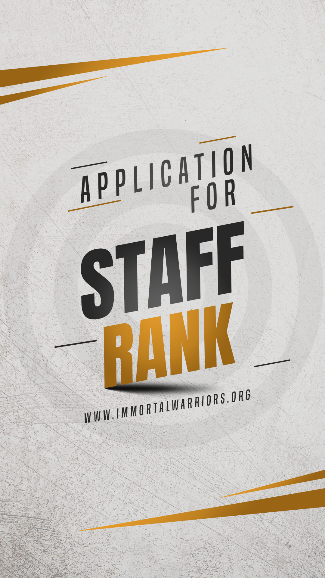 Application for STAFF rank
